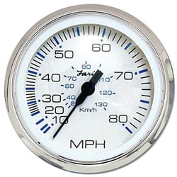Picture of Faria Instruments 33819 Chesapeake SS White Speedometer 80 MPH