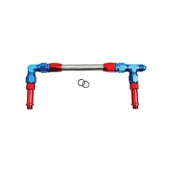 Picture of SPEEDFX 575118B Dual Inlet Fuel Line Kit for BG Demon -8AN Black