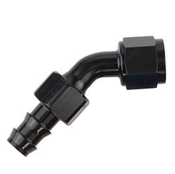 Picture of SPEEDFX 520445BK -4AN 45 Degree Push-On Hose End Black Aluminum
