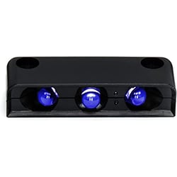 Picture of Innovative Lighting 003-2000-7 Surface-Mount 3 LED Step Light Blue with Black Case