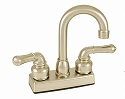 Picture of American Brass U-YNN16N 4-Inch Bar Faucet with Lever Handles Brushed Nickel