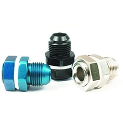 Picture of SPEEDFX 579012BK -12AN Black Aluminum Fuel Cell Bulkhead Fitting
