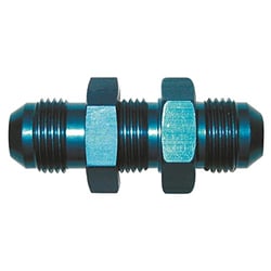 Picture of SPEEDFX 560632BK -6AN Straight Bulkhead Flare Fitting, Black Anodized Aluminum