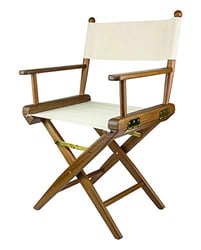 Picture of Whitecap Industries 60044 Teak Director's Chair with Natural Sunbrella Covers