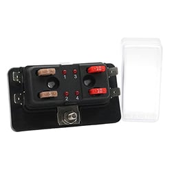 Picture of Cole Hersee 880024-BP 4-Circuit Mini Fuse Block with LED Indicators