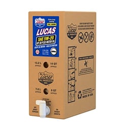 Picture of Lucas Oil 18001 SAE 5W-20 API SN Plus Synthetic Blend Motor Oil - 6 Gallon Box