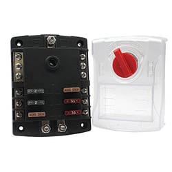 Picture of Cole Hersee 880027-BP 6 Circuit ATO Fuse Block with Ground Bus
