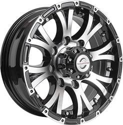 Picture of Taskmaster AX02660865BMFL Viking Series 16x6 Aluminum Trailer Wheel 8 on 6.5 Black Machined