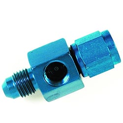 Picture of SPEEDFX 560441BK -4AN to 1/8 NPT Pressure Gauge Port Fitting Straight Black Aluminum
