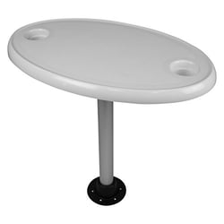 Picture of Wise Seating 8WD1157 Oblong Pontoon Table with 2 Cup Holders White