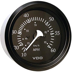 Picture of Seachoice 50-15231 Marine Speedometer Gauge 60 MPH Black Bezel Black Face