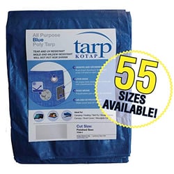 Picture of Kotap TRA-2035 Blue Vinyl Tarp 20' x 35' Heavy Duty Waterproof Cover