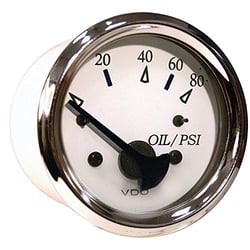 Picture of Seachoice 50-15211 Oil Pressure Gauge Chrome Bezel White Dial
