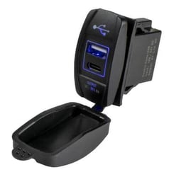 Picture of Sea-Dog Line 426521-1 USB & USB-C Rocker Switch Style Dual Power Socket
