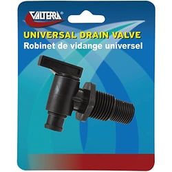 Picture of Valterra A01-2026BKVP Universal RV Fresh Water Tank Drain Valve 3/8" and 1/2" MPT Black