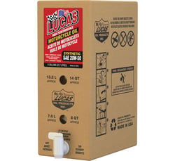 Picture of Lucas Oil 18043 Synthetic Sae 20w-50 Motorcycle Oil - 6 Gallon Box