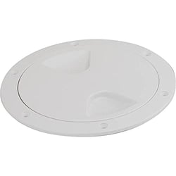 Picture of Sea-Dog Line 335750-1 Screw-Out Deck Plate White 5 Inch