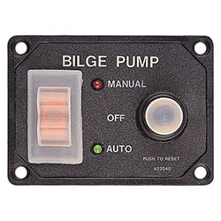 Picture of Sea-Dog Line 423046-1 Splash Guard Bilge Pump Switch Panel with 20A Circuit Breaker
