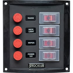 Picture of Sea-Dog Line 424016-1 Vertical 4-Gang Splash Guard Switch Panel