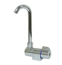 Picture of Scandvik 10182P Folding Cold Water Tap with High Reach Swivel Spout White Powder Coat