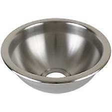 Picture of Scandvik 10924 Hemispherical Stainless Steel Basin Sink 9" Diameter 4" Deep Brushed
