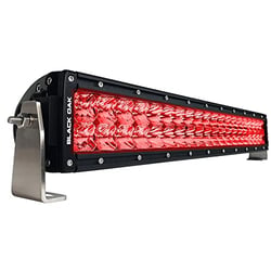 Picture of Black Oak LED 20CR-D3OS 20" Curved Double Row Red LED Predator Hunting Light Bar Combo