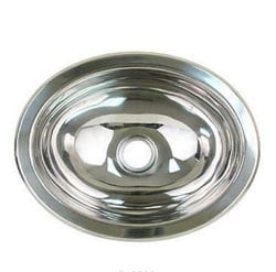 Picture of Scandvik 10281 Brushed Stainless Steel Oval Marine Basin 13.25" x 10.5"
