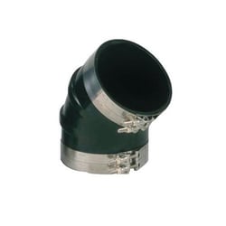 Picture of Trident Marine TRL-845-S/S 8" 45-Degree Wet Exhaust Elbow EPDM Rubber with Stainless Clamps