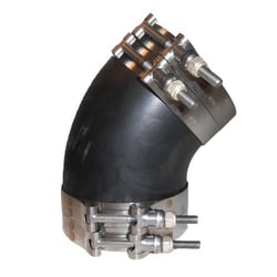 Picture of Trident Marine TRL-545-S/S 5 Inch 45-Degree Wet Exhaust Elbow with Stainless Clamps