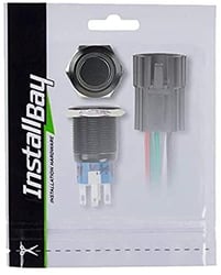 Picture of Metra IBRBSY19 19mm Waterproof Round Push Button Switch with Yellow LED