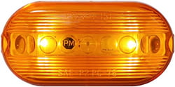 Picture of Peterson Fluid M35AMVBT2 LED Amber Clearance Marker Light 4.125x2 Inch Oval