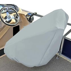 Picture of Carver Covers 61061F-10 Poly-Flex II Captain's Chair Cover Grey 32H x 26W x 25D