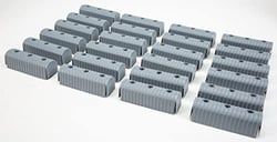 Picture of Caliber Products 23074 Bunk Wrap 2" x 6" End Cap Only Gray 24-Pack