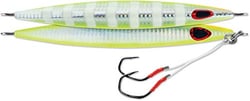 Picture of Williamson Lures KSJ280UVCGZ Kensaki Jig 280 Saltwater Vertical Jigging Lure 7.25" 9-7/8oz UV Chartreuse Glow Zebra