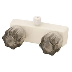 Picture of American Brass U-YCJW53VBB 4 Inch RV Shower Valve Biscuit with Smoked Crystal Handles