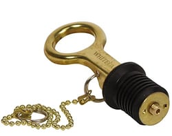 Picture of Whitecap Industries S0209C Bailer Plug 1" Brass with Chain