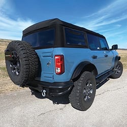 Picture of TrailFX BR006T Bronco Rear Flat Fender Kit - Matte Black Steel