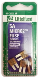 Picture of Littelfuse MIC2005VP MICRO2 32V 5 Amp Blade Fuse (Tan, 5-Pack)