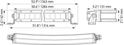 Picture of Hella 358197531 Black Magic Tough 50 Inch Curved LED Light Bar High Beam Off-Road