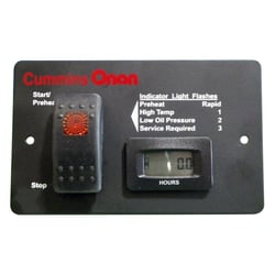 Picture of Cummins 02800022 Remote Start Switch for Onan RV Generators with Digital Hour Meter