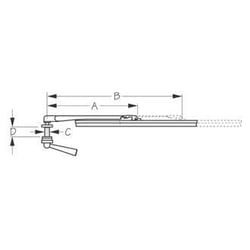 Picture of Sea-Dog Line 410054-1 Stainless Steel Wiper Arm 11-15 Inch Hinge Style