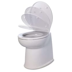 Picture of Jabsco 58280-3012 Deluxe Flush 14" Electric Marine Toilet 12V Raw Water Straight Back