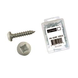 Picture of AP 012-PSQ50W 8X1-1/4 Pan Head Square Recess Screws White 50 Pack