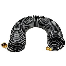Picture of Trident Marine 167-15 Coiled Wash Down Hose with Brass Fittings 15 Foot