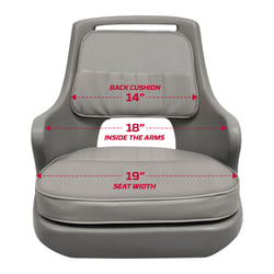 Picture of Wise Seating 8WD015-3-717 Freshwater Bucket Seat with Cushions Gray