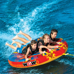 Picture of Wow Sports 22WTO3928 Superman 3-Person Inflatable Towable Tube Soft Top Round