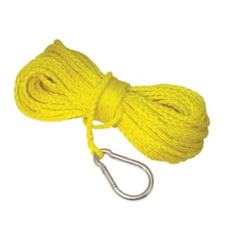 Picture of T-H Marine BE-CO-52996-DP 1/4" x 100' Hollow Braid Polypropylene Anchor Line Yellow
