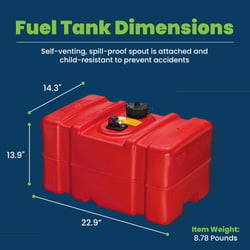 Picture of Scepter 8668 12 Gallon Rectangular Portable Marine Fuel Tank