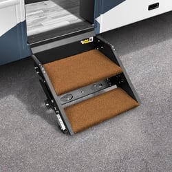 Picture of Prest-O-Fit 20287 Trailhead Step Rug 2-Piece Set Buckskin Brown for Lippert Solid Step