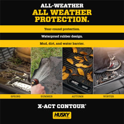 Picture of Husky Liners 54978 X-act Contour Floor Mats Front & 2nd Row 3-Piece Black